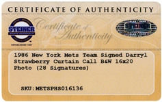 1986 Mets Team-Signed 20'' x 16'' Photo -- With Steiner COA